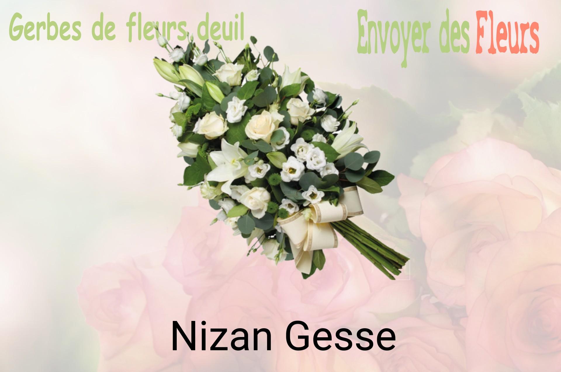 Gerbe de fleurs de deuil livrée à Nizan-Gesse
